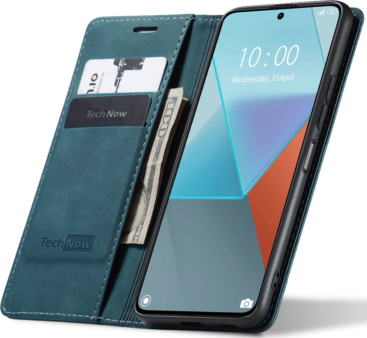 Hoesje geschikt voor Xiaomi Redmi Note 13 Pro - Book Case Leer Slimline Blauw