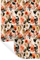 Stickers Stickers muraux - Fleurs - Roses - Couleurs - 40x60 cm - Feuille adhésive