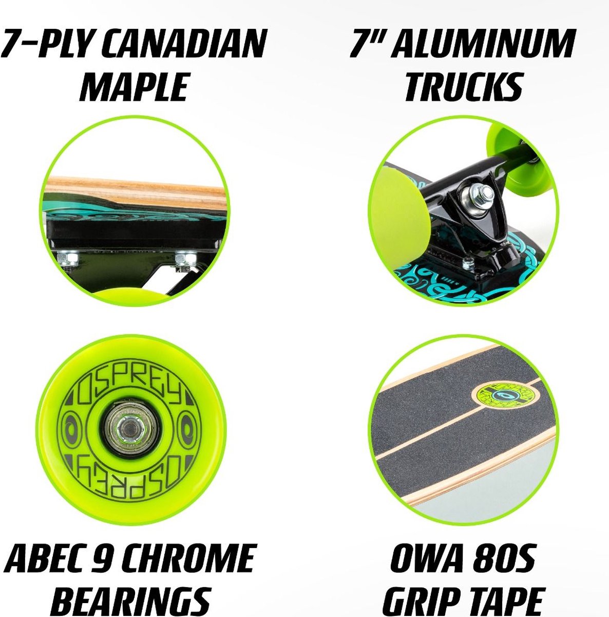 Osprey Spectrum 40" Pintail Longboard - ABEC 9 — afbeelding 6