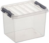 Boîte de rangement Sunware Q-Line - 3L - Plastique - Transparent / Métallisé