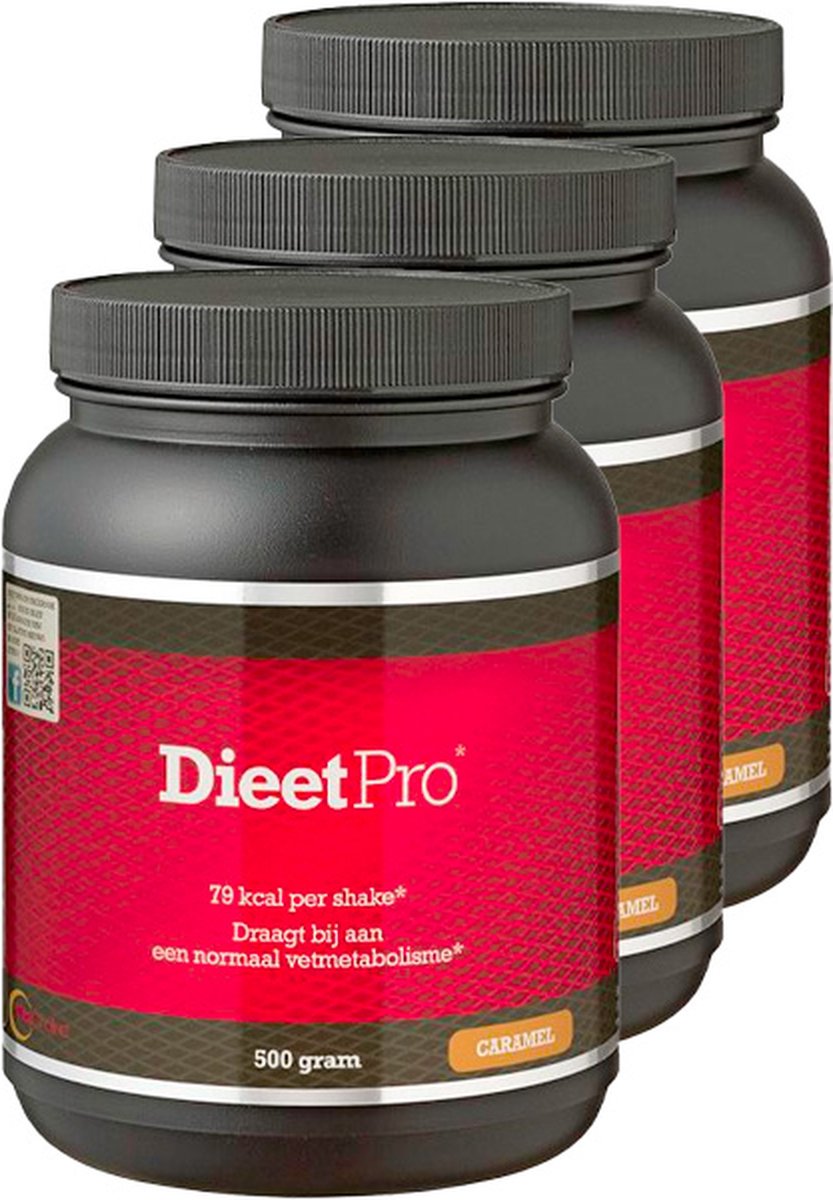 Goedkoopste Dieet Pro | Karamel | 3 stuks | 3 x 500 g