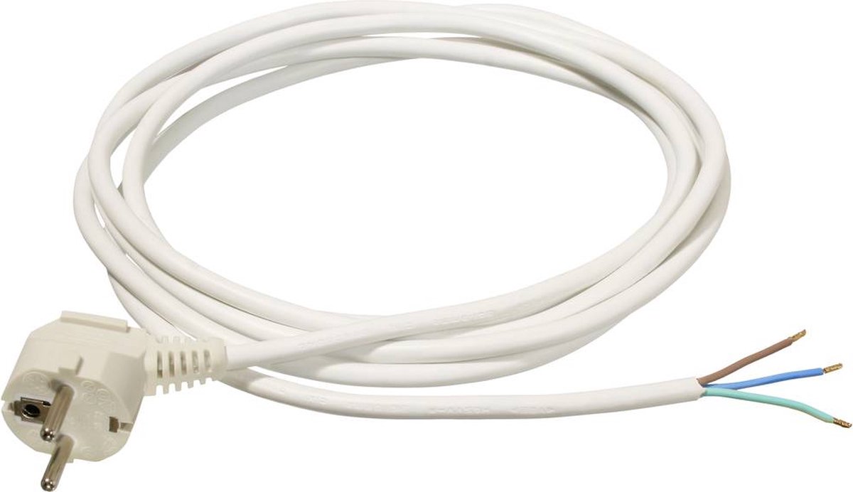 AS Schwabe 70807 Aansluitkabel Stroom Wit 10 m