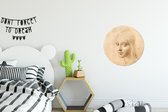 WallCircle - Wandcirkel ⌀ 30 - Schets - Leonardo da Vinci - Ronde schilderijen woonkamer - Wandbord rond - Muurdecoratie cirkel - Kamer decoratie binnen - Wanddecoratie muurcirkel - Woonaccessoires