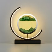 Luxus - Lampe de table Quicksand - Vert - Art du sable en mouvement - Lampe sablier - Art du sable en verre - Lampe de bureau - LED - Dimmable - Industriel et moderne - Veilleuse pour la chambre
