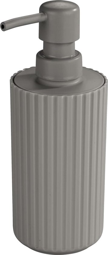 Foto: Minas taupe zeepdispenser vloeibare zeepdispenser afwasmiddeldispenser inhoud 0 28 l polypropyleen 7 x 18 x 7 cm taupe