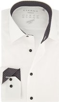 ETERNA modern fit overhemd - twill - wit (contrast) - Strijkvrij - Boordmaat: 48