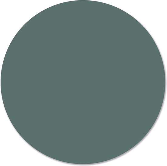 Label2X - Schilderij - Effen Green Ø - Multicolor - 12 X 12 Cm