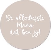 Label2X - Muurcirkel mama beige - Ø 140 cm - Forex - Multicolor - Wandcirkel - Rond Schilderij - Muurdecoratie Cirkel - Wandecoratie rond - Decoratie voor woonkamer of slaapkamer