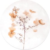 Cercle mural fleur soft Ø 60 cm / Forex