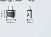 Micro USB Naar USB-C Converter - Adapter - USB HUB 3.0