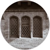 Label2X - Cercle mural fenêtre - Ø 100 cm - Dibond - Multicolore - Cercle mural - Tableau rond - Décoration murale Cercle - Décoration murale ronde - Décoration pour salon ou chambre