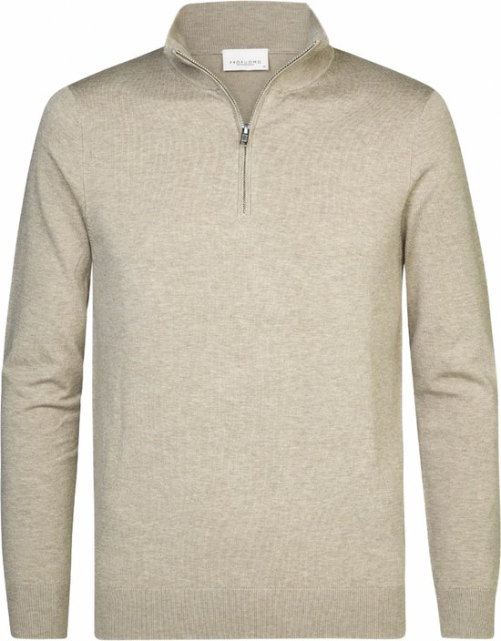 Profuomo - Half Zip Pullover Luxury Beige - Heren - Maat L - Modern-fit
