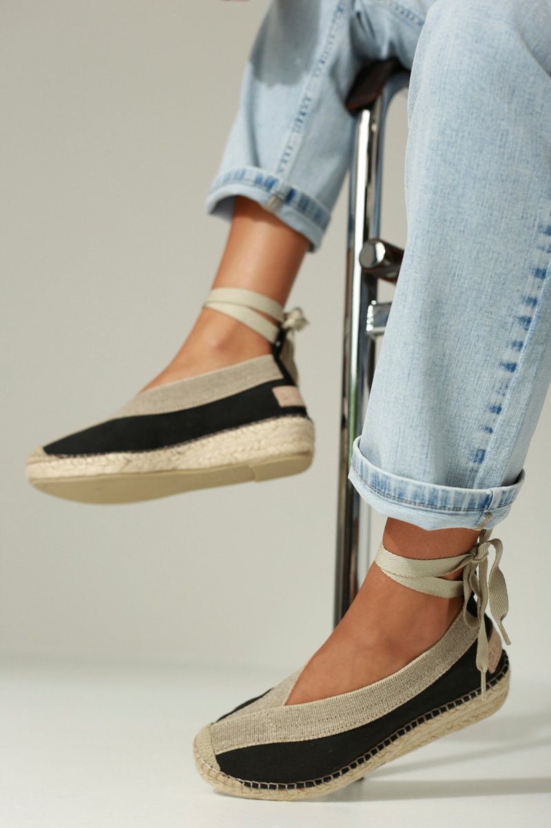 Shabbies Espadrilles Lace-Up Suede Olive 38 - Bequeme Sommerschuhe