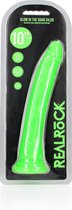 REALROCK - 10 inch - dildo - zuignap - glow in the dark - realistisch - groen