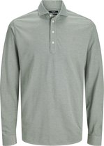 Jack & Jones Poloshirt Jprblarian Pique Tunic Shirt L/s Sm 12251118 Laurel Wreath/slim Fit Mannen Maat - M