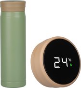 Belle Vous Green Travel Coffee Mug with Smart LED Temperature Display - 280ml/9.5oz Stainless Steel Vacuum Insulated Bottle - Double-Walled Cup for Hot and Cold Drinks Including Tea, Coffee & Water