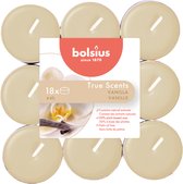 Bol.com Bolsius - True Scents - Geurtheelichten - 18 stuks per verpakking - Vanilla aanbieding
