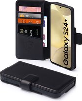 Samsung Galaxy S24 Plus (S24+) Hoesje - Luxe MobyDefend Wallet Bookcase - Zwart - GSM Hoesje - Telefoonhoesje Geschikt Voor Samsung Galaxy S24 Plus (S24+)