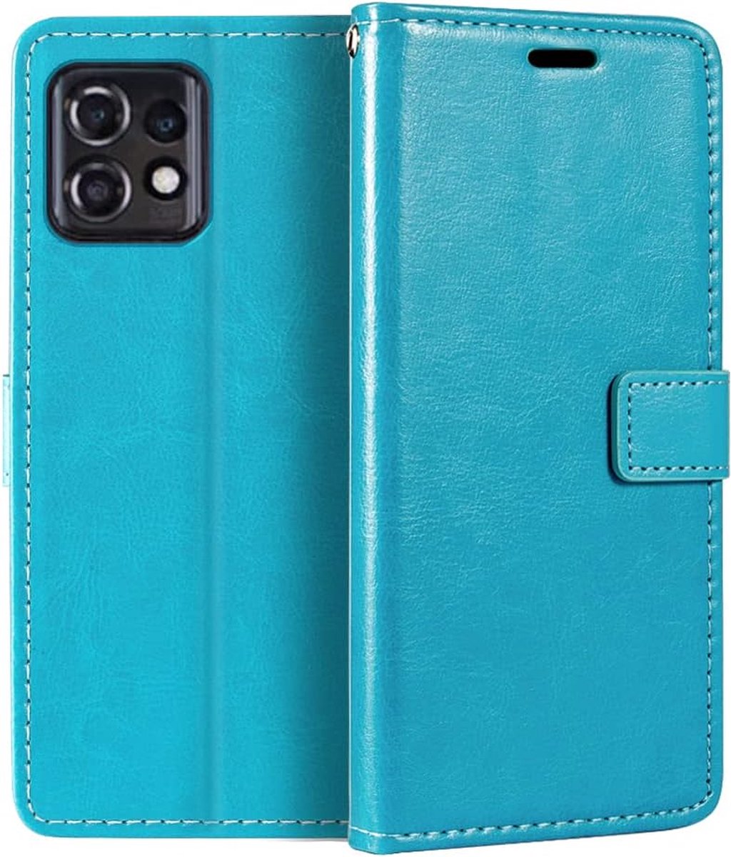 Portemonnee Book Case Hoesje Geschikt voor: Motorola Moto Edge 40 Pro - Turquoise