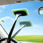 Narimano® Auto Voorruit Wasborstel 2 Microfiber - Auto Raam Cleaner Auto Voorruit Stofreiniging - Tool met Lange Handvat