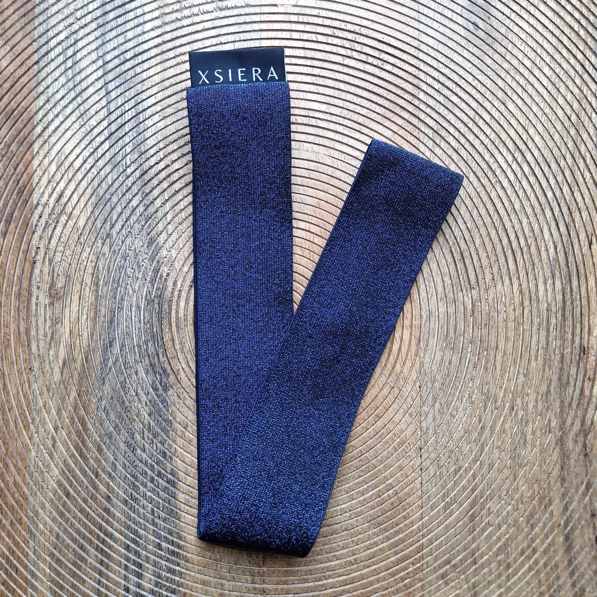 XSIERA - HANDDOEK ELASTIEK - NAVY GLITTER - STRANDBED ELASTIEK - STRANDBED KNIJPER