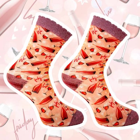 Sock my Rose- leuke sokken - damessokken -36/38 - naadloos - vrolijke sokken