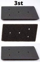 filter schuim - 3 STUKS - schuimfilter droger foam filter wasdroger warmtewisselaar - Alternatief geschikt voor Whirlpool Bauknecht Ignis ( met 4 gaatjes) - 481010345281