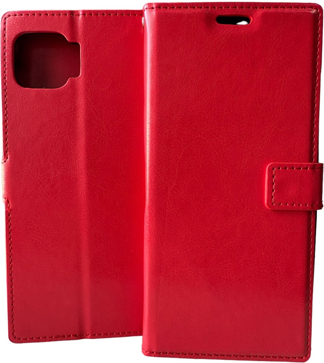Portemonnee Book Case Hoesje Geschikt voor: Oppo A73 - rood