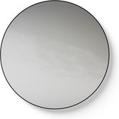 Looox Mirror Spiegel rond 60cm black line round zwart