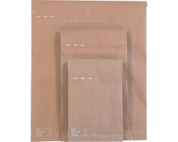 10 Verzendzak papier klein 250x350x50 mm met retourstrip