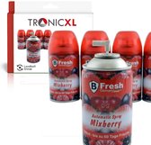 TronicXL 4x 250ml luchtverfrisser navulling, geschikt voor Airwick Freshmatic Max geurdispenser spray navulverpakking MIXBERRYS