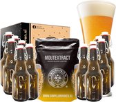 SIMPELBROUWEN® - Bottelset met Weizen Bierpakket - Bierbrouwpakket - Zelf bier brouwen pakket - Startpakket - Gadgets Mannen - Cadeau - vaderdag cadeau - vaderdag geschenk - Verjaardag - Cadeau voor man - vaderdag cadeaupakket - vaderdag cadeautje