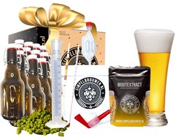 SIMPELBROUWEN® - Cadeaubox Tripel - Binnen 1 Uur Gebrouwen - Eenvoudig Bierbrouwpakket - Zelf Bier Brouwen Pakket - Cadeau voor Mannen Image
