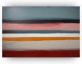 Abstract Mark Rothko stijl schilderij - Abstract glasschilderij - Glasschilderij Rothko - Muurdecoratie industrieel - Acrylglas - Schilderijen & posters - 120 x 80 cm 5mm