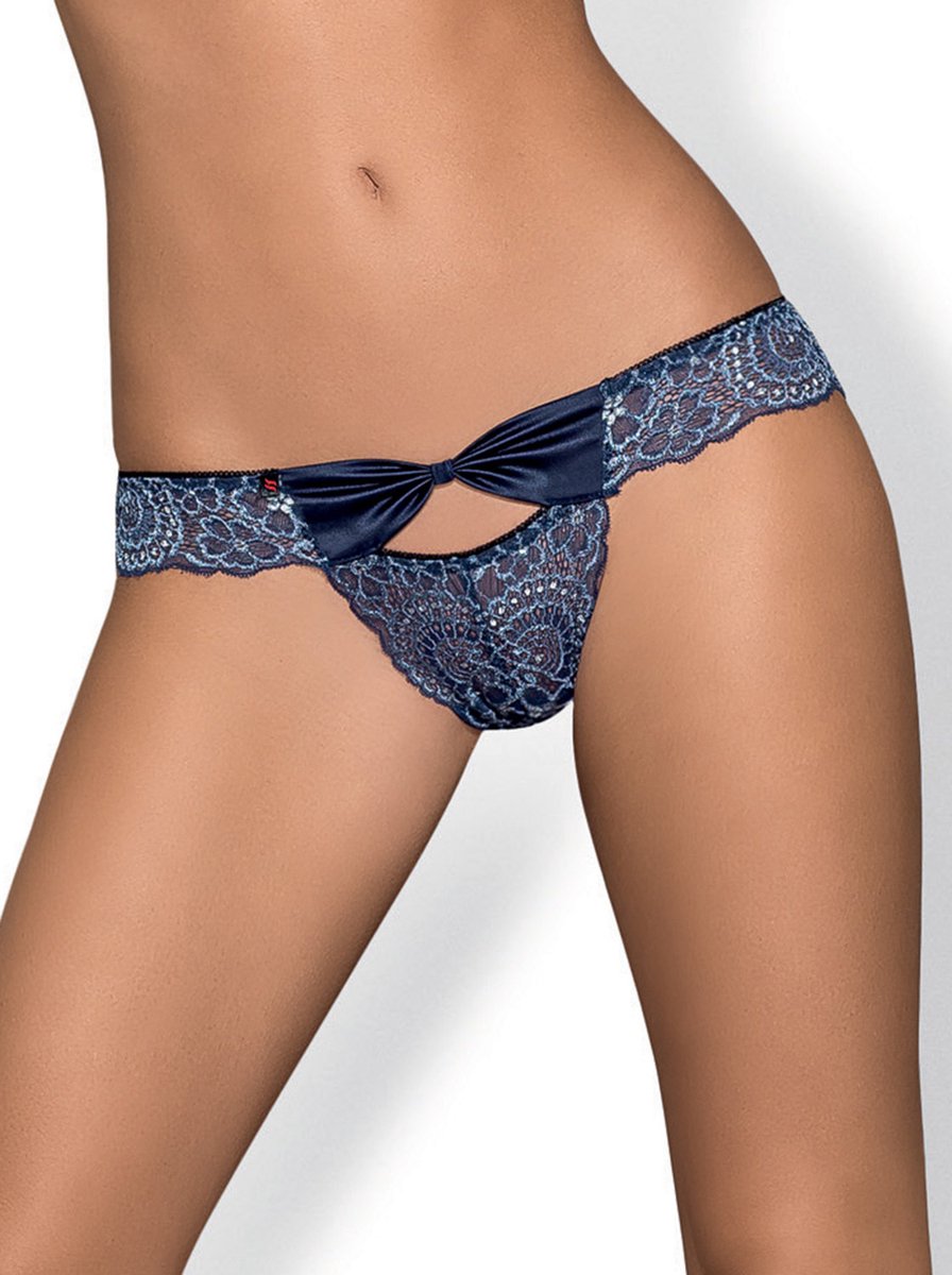 Obsessive Auroria Slipje - Erotisch Onderbroek - Maat S/M - Zwart