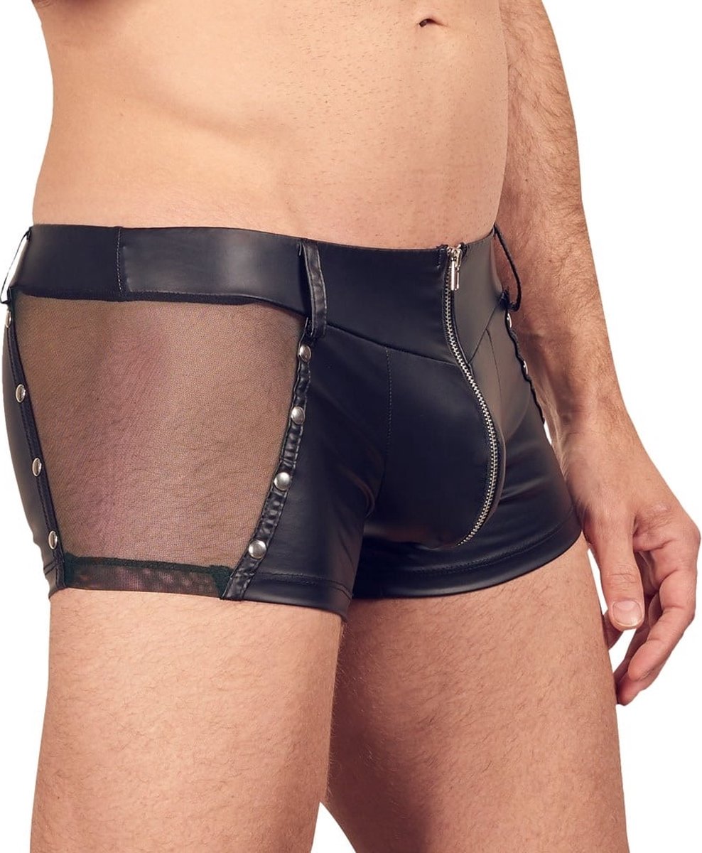Goedkoopste Wetlook Shorts met Studs en Inzetstukken