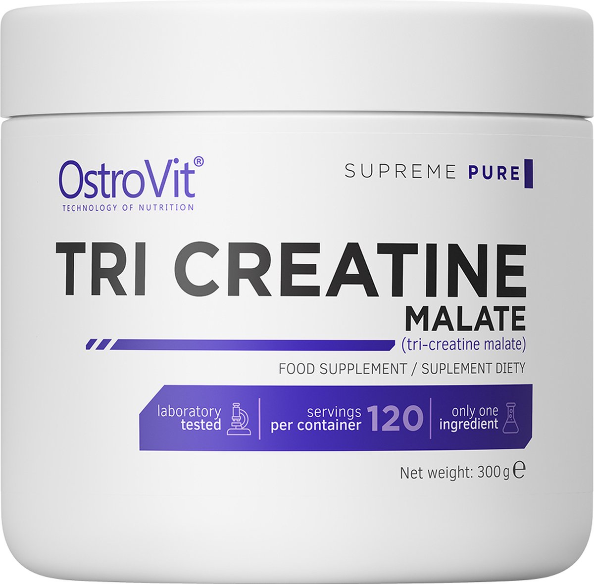 Goedkoopste Creatine - Tri Creatine Malate - OstroVit - 300 g Neutraal - Tri Creatine Malate Supplements