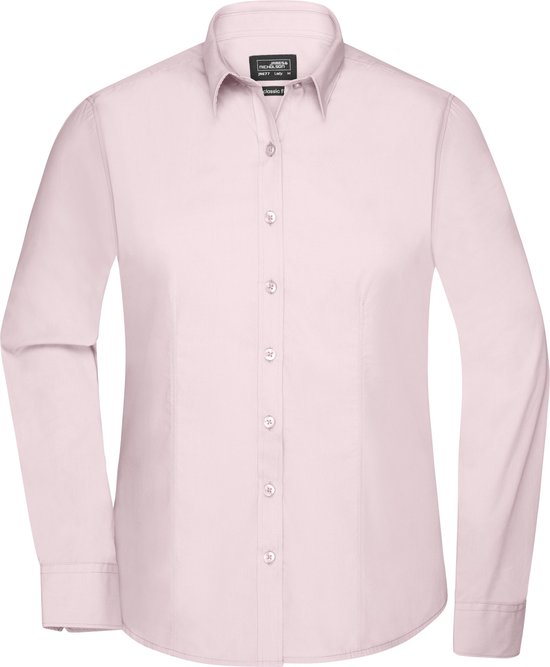 James and Nicholson Blouse Dames Met Lange Mouwen (Licht Roze) Maat 3XL