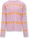 ONLY KOGDANA L/S HEART O-NECK KNT Meisjes Trui - Maat 158/164