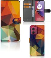 Leuk Hoesje Geschikt voor Motorola Moto G84 Smartphone Cover Polygon Color