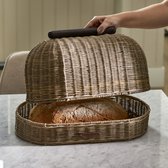 Riviera Maison Broodmand riet met deksel - Catania Bread opbergmand geschikt voor 1 brood