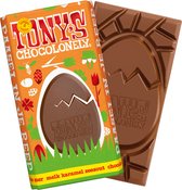 Tony's Chocolonely Melkchocolade Reep Pasen - Melk Karamel Zeezout - Chocolade Paasei in Reep - Paaschocolade - Paascadeautjes voor Kinderen - Paas Cadeau - 1 x 180 gram
