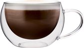 Dubbelwandige glazen, cappuccino, 4 x 300 ml, thermische koffieglazen met zwevend effect, duurzame koffieglazen