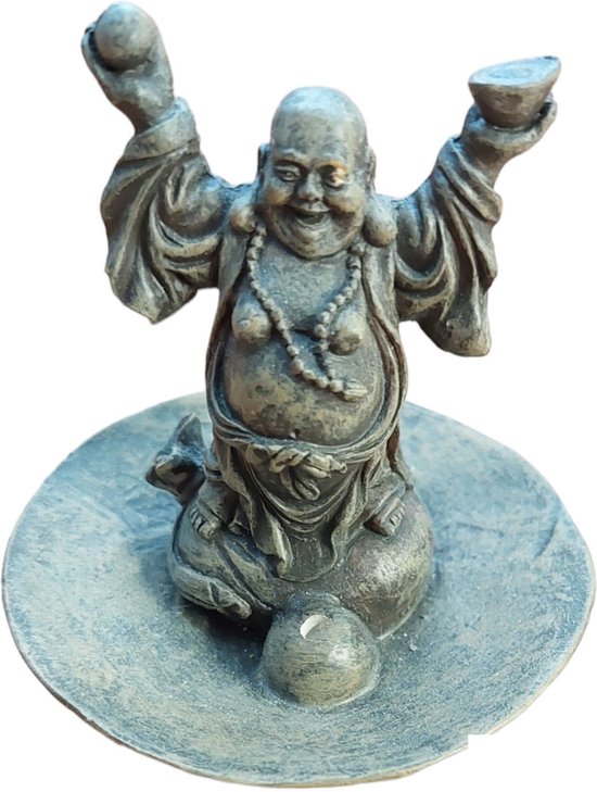 Happy boeddha wierookbrander met 2 x doosje wierook - Buddha - Boeddha