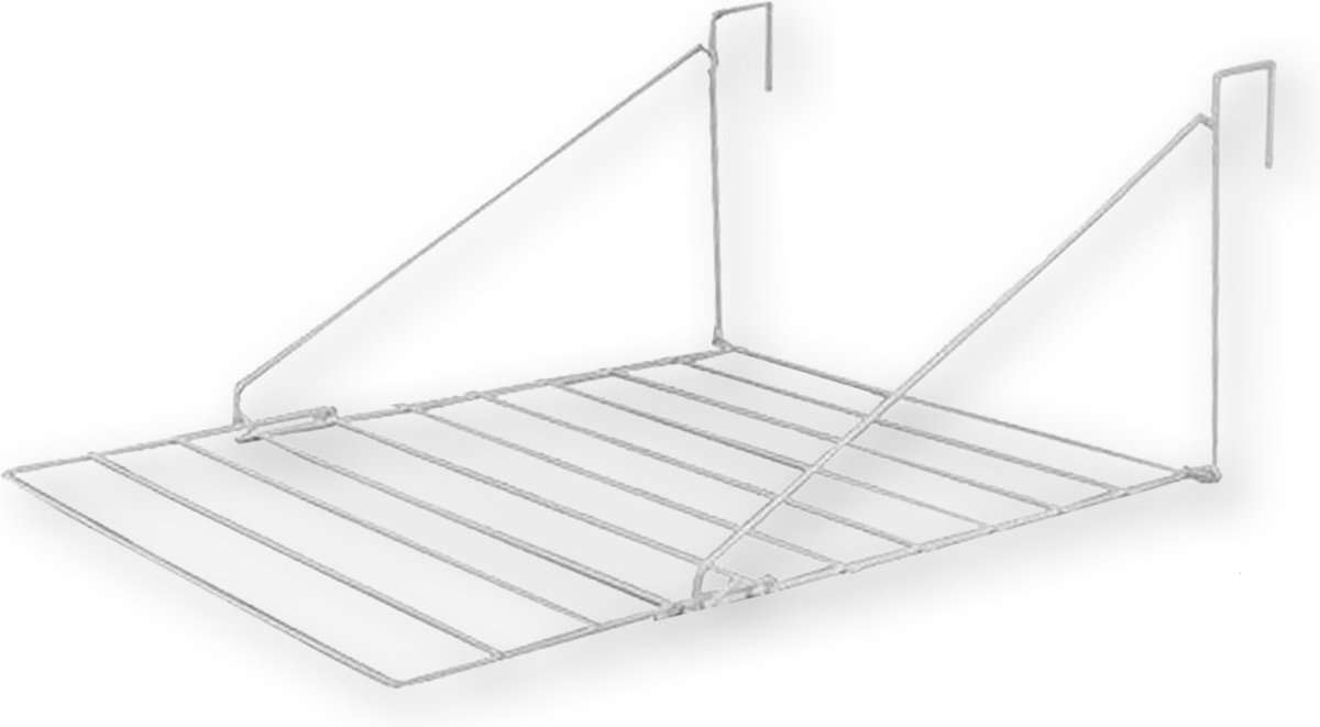 BRASQ Droogrek Hangend Wit - 5 meter - Wasdroger voor Deur en Balkon - Wasrek inklapbaar - Wanddroogrek - Ophangbaar droogrek- 53x71x27 cm op Prijzenvolger.com