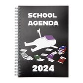 Agenda scolaire 2023-2024 | Classeur à anneaux A5 Agenda Fotofabriek | Agenda 2024 adultes | Organisateur | Agenda hebdomadaire 2024 | Vie étudiante Zwart
