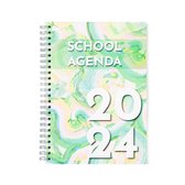 Schoolagenda 2023-2024 | Fotofabriek Agenda A5 Ringband| Agenda 2024 volwassenen | Planner | Weekagenda 2024 | Groen