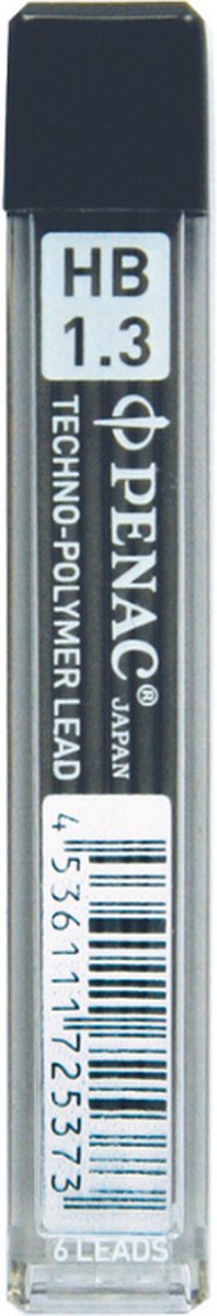Penac Hi-Tec Polymer - Leads vulpotlood vulling - 1.3mm - Navulling - HB - koker 6 stuks