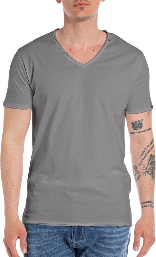 Replay Raw Cut V-neck T-shirt Mannen - Maat XL