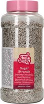 FunCakes Sugar Strands - Metallic Zilver - 800g - Sprinkles Taartdecoratie
